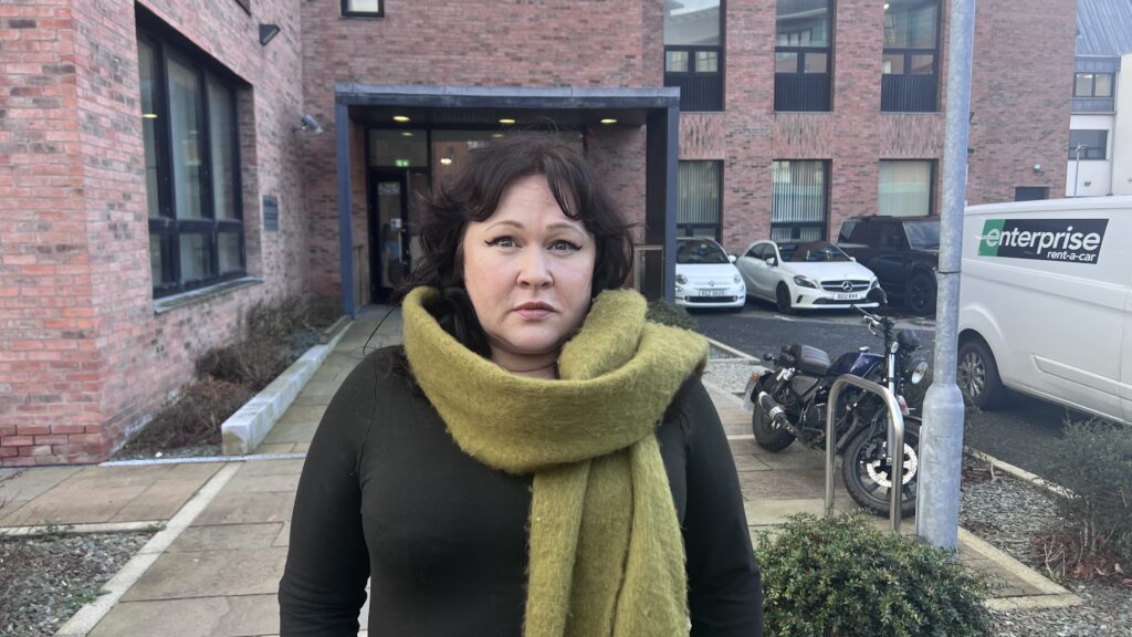 Sara Morrison outside Killymeal House, Belfast