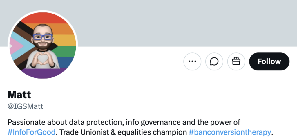 Matt Valenti's twitter profile