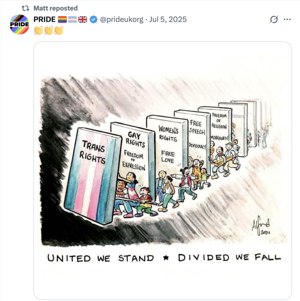 Pride UK Trans Rights Cartoon
