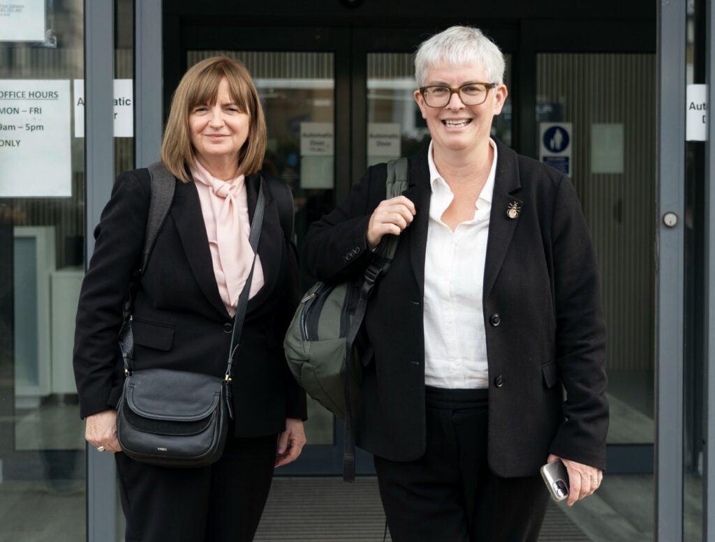 Margaret Gribbon (l) and Naomi Cunningham 