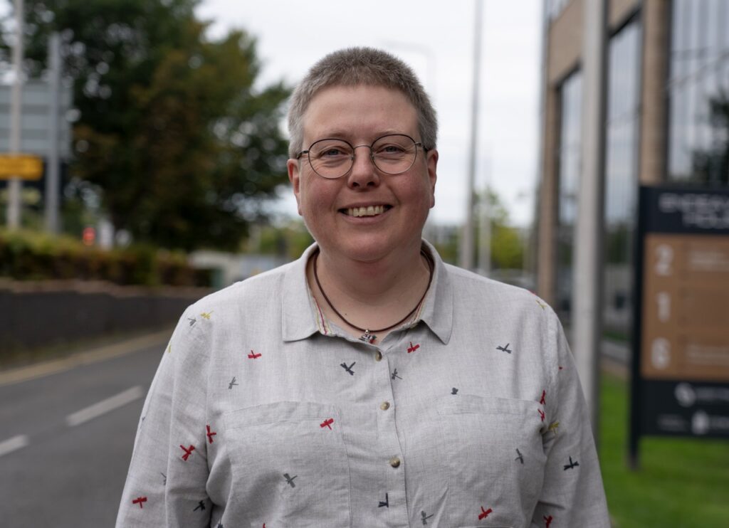 Dundee, Scotland, UK. 24th Sept 2026. Day two of Employment Tribunal between nurse Sandie Peggie and  the Royal College of Nursing (RCN) in Dundee. Peggie brought the case against her former union because she believes the RCN did not support her in her previous tribunal against NHS Fife and Dr Beth Upton last year. PIC;  Witness for the claimant Jenny Wilmot, an RCN member who is bringing her own claim against the RCN for gender-critical belief discrimination. Iain Masterton