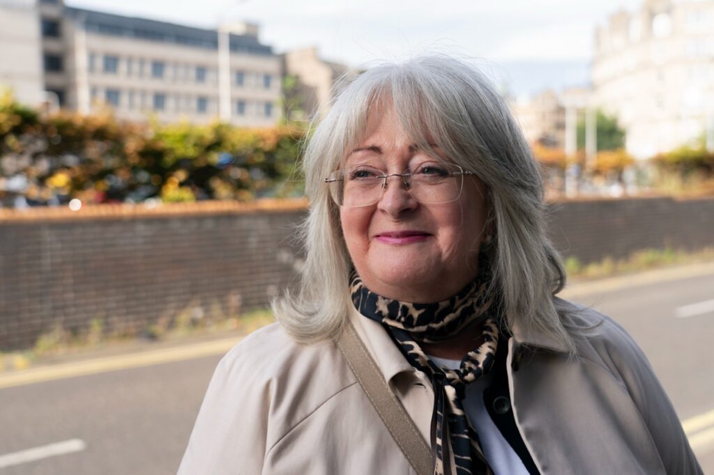 Dundee, Scotland, UK. 24th Sept 2026. Day two of Employment Tribunal between nurse Sandie Peggie and  the Royal College of Nursing (RCN) in Dundee. Peggie brought the case against her former union because she believes the RCN did not support her in her previous tribunal against NHS Fife and Dr Beth Upton last year. PIC;  Witness for the claimant Jenny Wilmot, an RCN member who is bringing her own claim against the RCN for gender-critical belief discrimination. PIC: Witness for claimant Pauline Fox and RCN member who is bringing her own case against the RCN in relation to single sex spaces. Iain Masterton