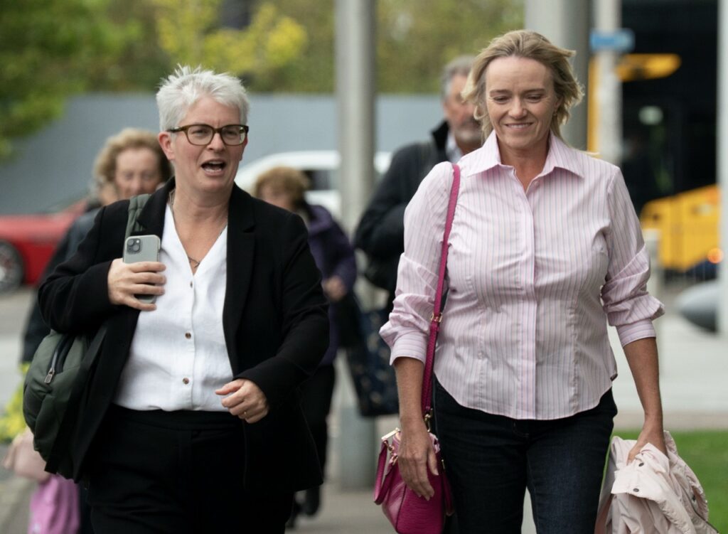Naomi Cunningham and Sandie Peggie arrival shot day 3 - Iain Masterton