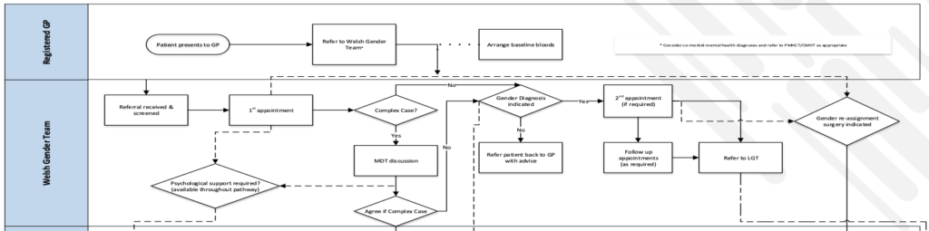 Welsh gender referral pathway detail